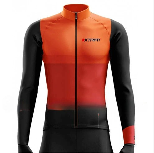 XTRIAT Herren-Winter-Fahrradtrikot | Mit Fleece-Futter, warm und kältebeständig
