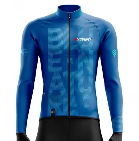 XTRIAT Herren-Winter-Fahrradtrikot | Mit Fleece-Futter, warm und kältebeständig