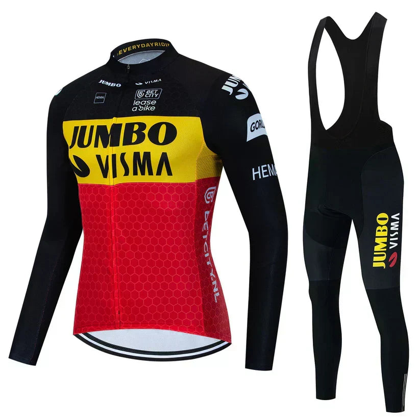 Jumbo-Visma | Professionelles Langarm-Radsport-Outfit