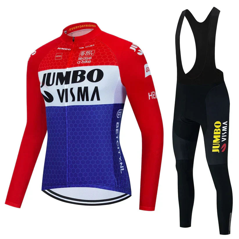 Jumbo-Visma | Professionelles Langarm-Radsport-Outfit